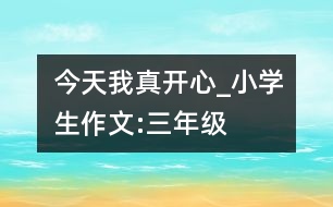 今天我真開心_小學(xué)生作文:三年級