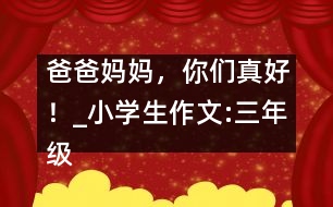 爸爸媽媽?zhuān)銈冋婧?！_小學(xué)生作文:三年級(jí)