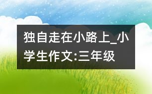 獨(dú)自走在小路上_小學(xué)生作文:三年級