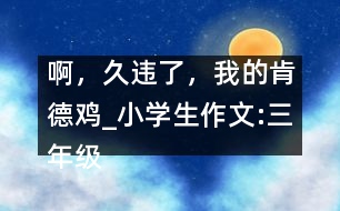 啊，久違了，我的肯德雞_小學(xué)生作文:三年級(jí)