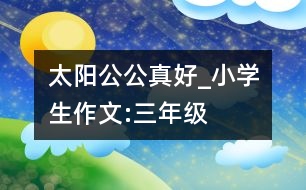 太陽(yáng)公公真好_小學(xué)生作文:三年級(jí)