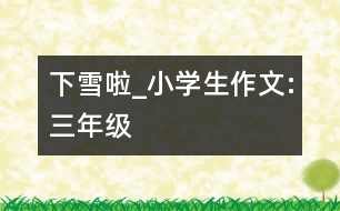 下雪啦_小學(xué)生作文:三年級