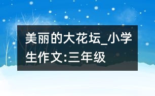 美麗的大花壇_小學(xué)生作文:三年級
