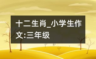 十二生肖_小學(xué)生作文:三年級