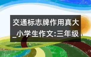 交通標志牌作用真大_小學(xué)生作文:三年級