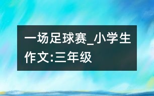 一場(chǎng)足球賽_小學(xué)生作文:三年級(jí)