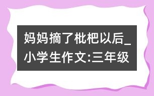 媽媽摘了枇杷以后_小學生作文:三年級