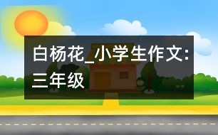 白楊花_小學生作文:三年級