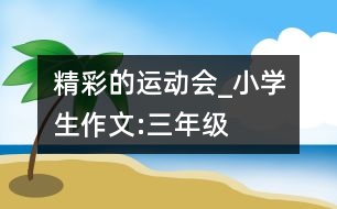 精彩的運(yùn)動會_小學(xué)生作文:三年級