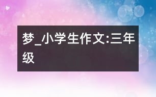 夢_小學生作文:三年級