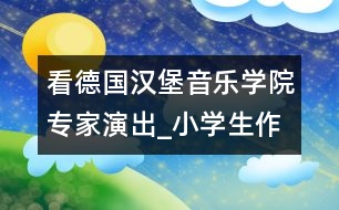 看德國漢堡音樂學院專家演出_小學生作文:三年級