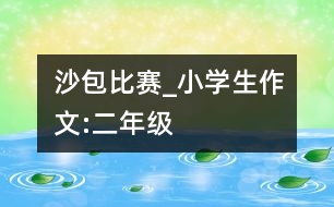 沙包比賽_小學生作文:二年級