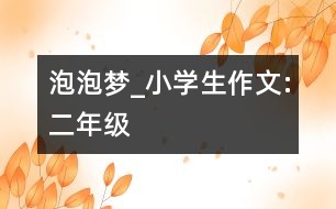 泡泡夢_小學(xué)生作文:二年級