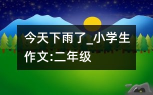 今天下雨了_小學(xué)生作文:二年級