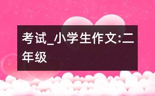 考試_小學(xué)生作文:二年級