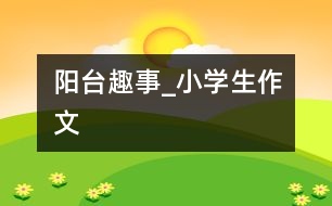 陽(yáng)臺(tái)趣事_小學(xué)生作文