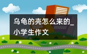烏龜?shù)臍ぴ趺磥淼腳小學(xué)生作文