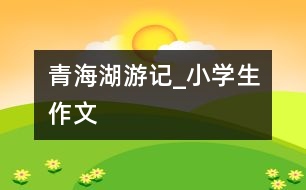 青海湖游記_小學生作文