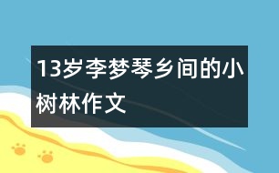 13歲李夢(mèng)琴：鄉(xiāng)間的小樹(shù)林（作文）