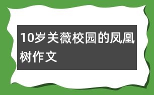 10歲關薇：校園的鳳凰樹（作文）