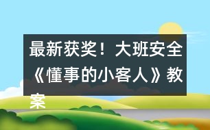 最新獲獎(jiǎng)！大班安全《懂事的小客人》教案反思