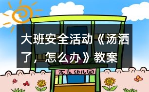 大班安全活動《湯灑了，怎么辦》教案