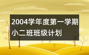 2004學(xué)年度第一學(xué)期小二班班級計劃