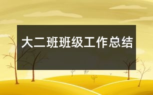 大二班班級工作總結