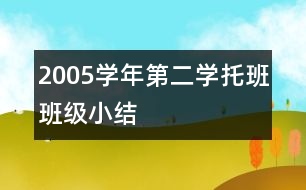 2005學年第二學托班班級小結(jié)