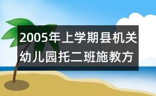 2005年上學(xué)期縣機(jī)關(guān)幼兒園托（二）班施教方案