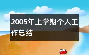 2005年上學期個人工作總結(jié)
