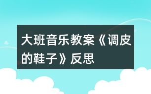 大班音樂(lè)教案《調(diào)皮的鞋子》反思