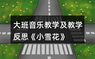 大班音樂教學及教學反思《小雪花》