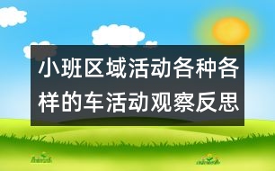 小班區(qū)域活動(dòng)各種各樣的車(chē)活動(dòng)觀察反思