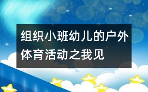 組織小班幼兒的戶外體育活動(dòng)之我見(jiàn)