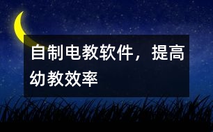 自制電教軟件，提高幼教效率