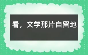 看，文學(xué)那片自留地