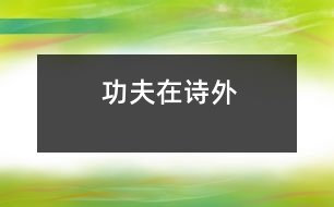 功夫在詩(shī)外