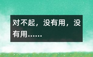 對(duì)不起，沒有用，沒有用……
