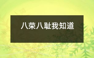 八榮八恥我知道