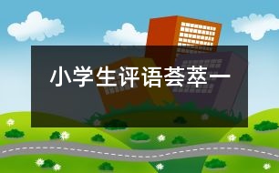 小學(xué)生評語薈萃（一）