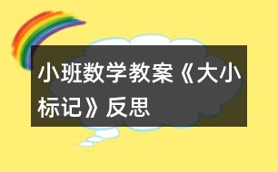小班數(shù)學(xué)教案《大小標(biāo)記》反思