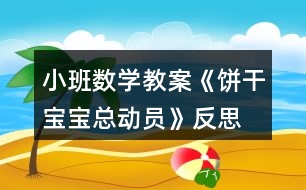 小班數學教案《餅干寶寶總動員》反思