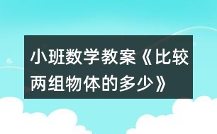 小班數(shù)學(xué)教案《比較兩組物體的多、少》反思