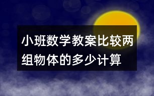 小班數(shù)學(xué)教案比較兩組物體的多、少（計(jì)算活動(dòng)）反思