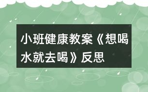 小班健康教案《想喝水就去喝》反思