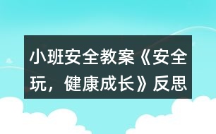 小班安全教案《安全玩，健康成長(zhǎng)》反思