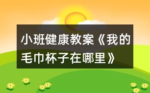 小班健康教案《我的毛巾、杯子在哪里》反思