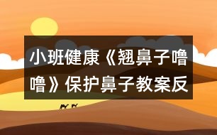 小班健康《翹鼻子嚕?！繁Ｗo鼻子教案反思