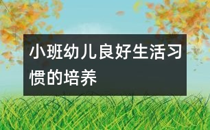 小班幼兒良好生活習慣的培養(yǎng)